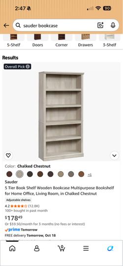 New in box bookcase