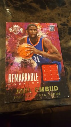Joel Embiid Rc Rookie Jersey Card