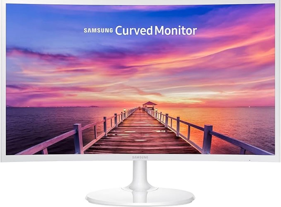 SAMSUNG 27" CF391 Curved FHD 1080P LED Monitor, White - 1800R Curvature, Full HD 1920 x 1080 Resolution, 16:9 Aspect Ratio, 4 ms Response Time, 3000:1