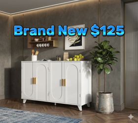 White sideboard buffet bar storage cabinet new sealed in box 📦
