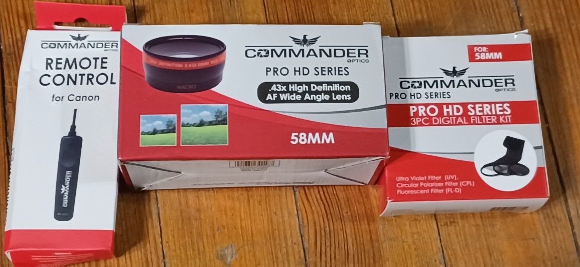 Commanders Pro HD Series Wide Angle Lens Remote Control And Filter Kit