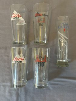 Coors light beer glasses 20 ounce
