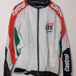 Vintage Castrol GTX Racing Windbreaker Jacket XL Red White Green Black