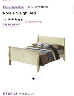 FREE gold queen size sleigh bed and dresser