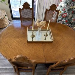 Solid Wood Dining Table And Chairs 