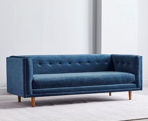 West elm velvet sofa