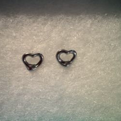 Sterling Silver Elsa Peretti Open Heart Earrings