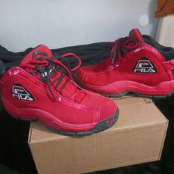 Grant Hill Filas Size 23 Red Swade Rare $ 85 Obo