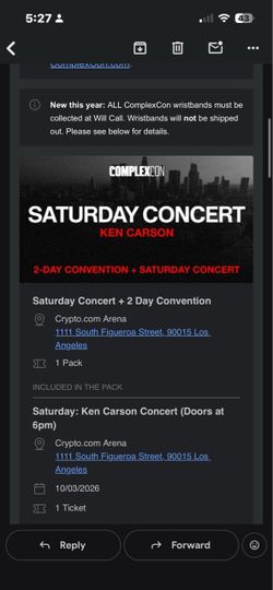 ComplexCon Ken Carson Saturday Concert + 2-Day Convention Ticket