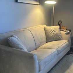 Comfy Suede Leather Couch