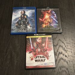 Star Wars Blu Rays bundle of 3