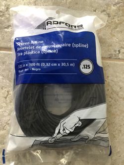 Screen Spline - (.125 in x 100’ length) Brand New!