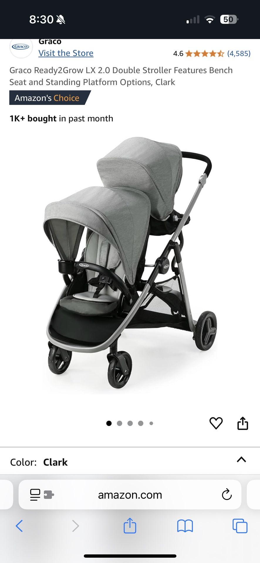 Graco Ready2Grow LX 2.0 Double Stroller