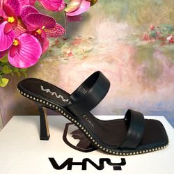 VHNY Gold Stud Heels in black  Size 6 