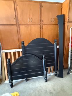 Black twin bed