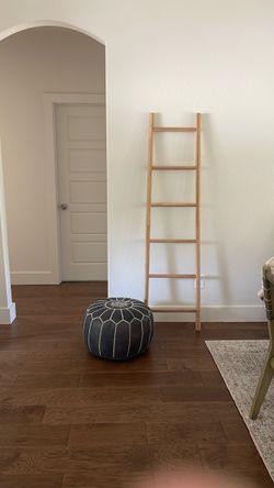 Pottery Barn Ottoman and Tree Ladder