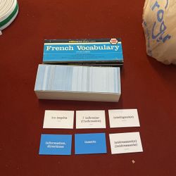 Box Of 1000 French Vocabulary Glass Cards