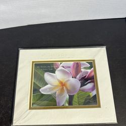 Rebecca Lowell Maui Plumeria Sister Friend Floral Art Print Matted 8x10