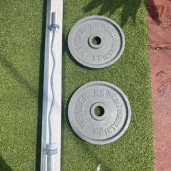 Olympic 2 Inch Curve Bar With 33.lbs X 2