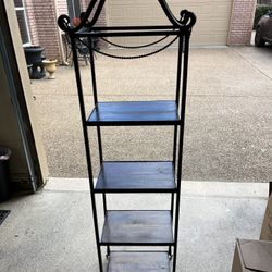 Iron & Wood Shelf Stand
