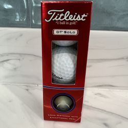 NIB Titleist DT SoLo 3 golf balls branded with Quests Diagnostics Logo