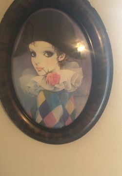 Antique oval. picture frame glass