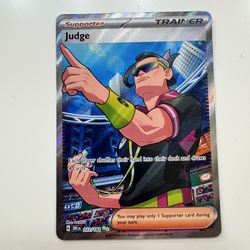 Judge Trainer Card 222/182 - Full Art - Destined Rivals Pokemon