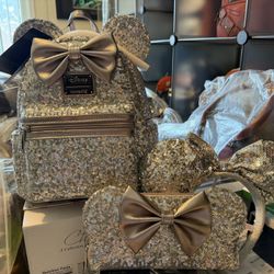 Silver Sequin Loungefly Set 