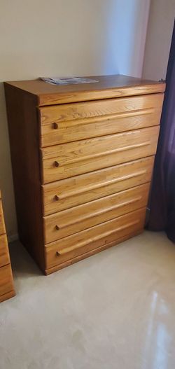 Oak Bed Set (queen size) and Mattress