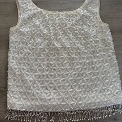 Stunning Vintage Beaded Pearl Top