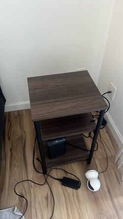 3-Tier End Table with Metal Frame