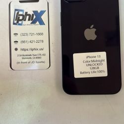 IPHONE 13 BLACK 128GB UNLOCKED LIBERADO