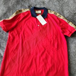 DON'T ASK IF AVAILABLE Gucci Collar Red Shirt