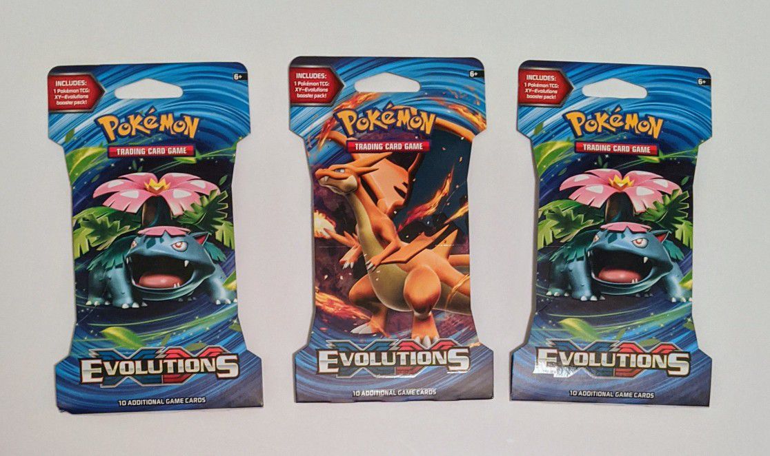 Pokemon evolutions 3x booster packs