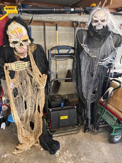 Pair of Scary Halloween Skeletons
