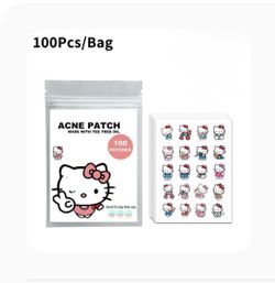 🎀 Hello Kitty Inspired Tea Tree Oil Infused Hydrocolloid Acne Patches – 100 Count 🎀