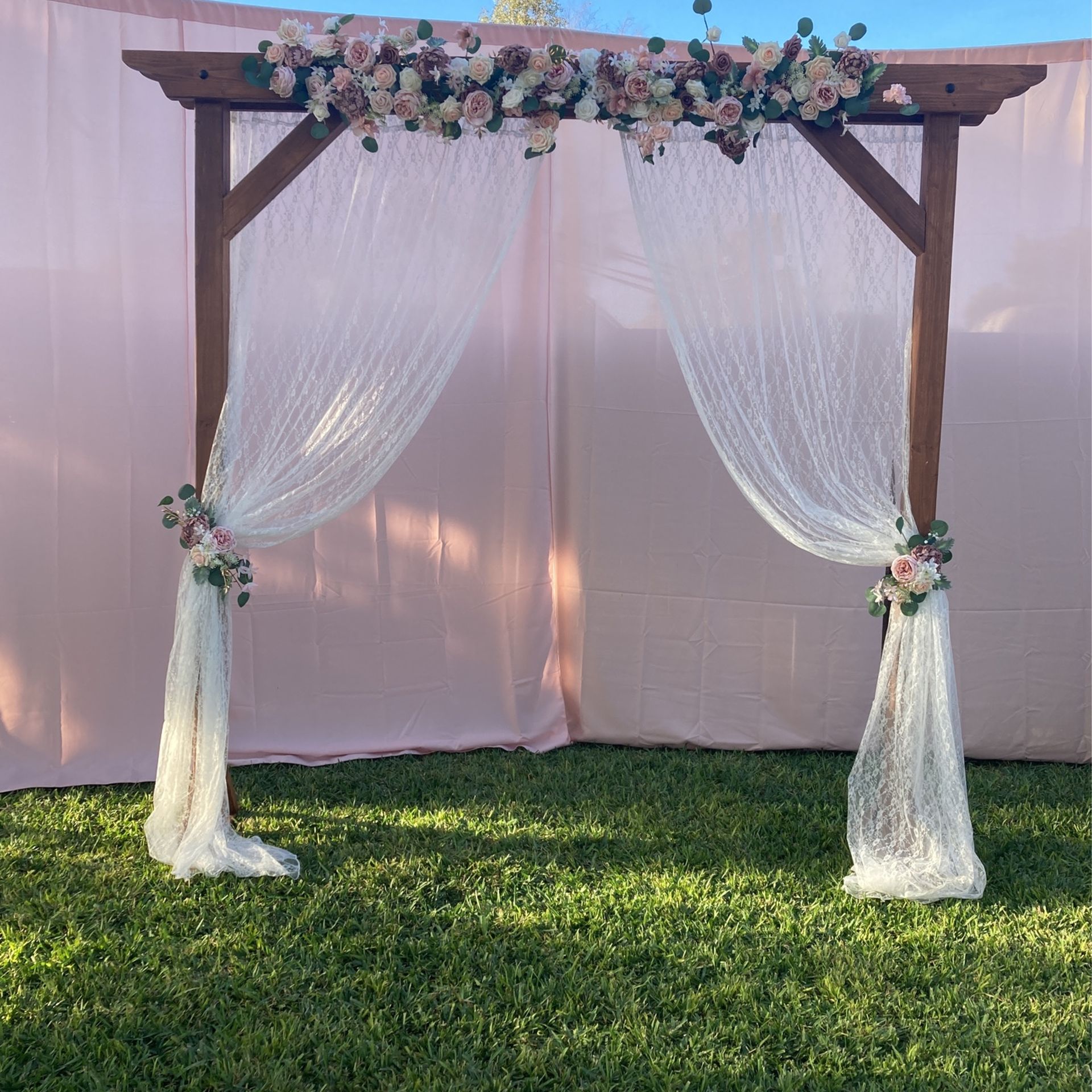 Lace Wedding Arch Curtains