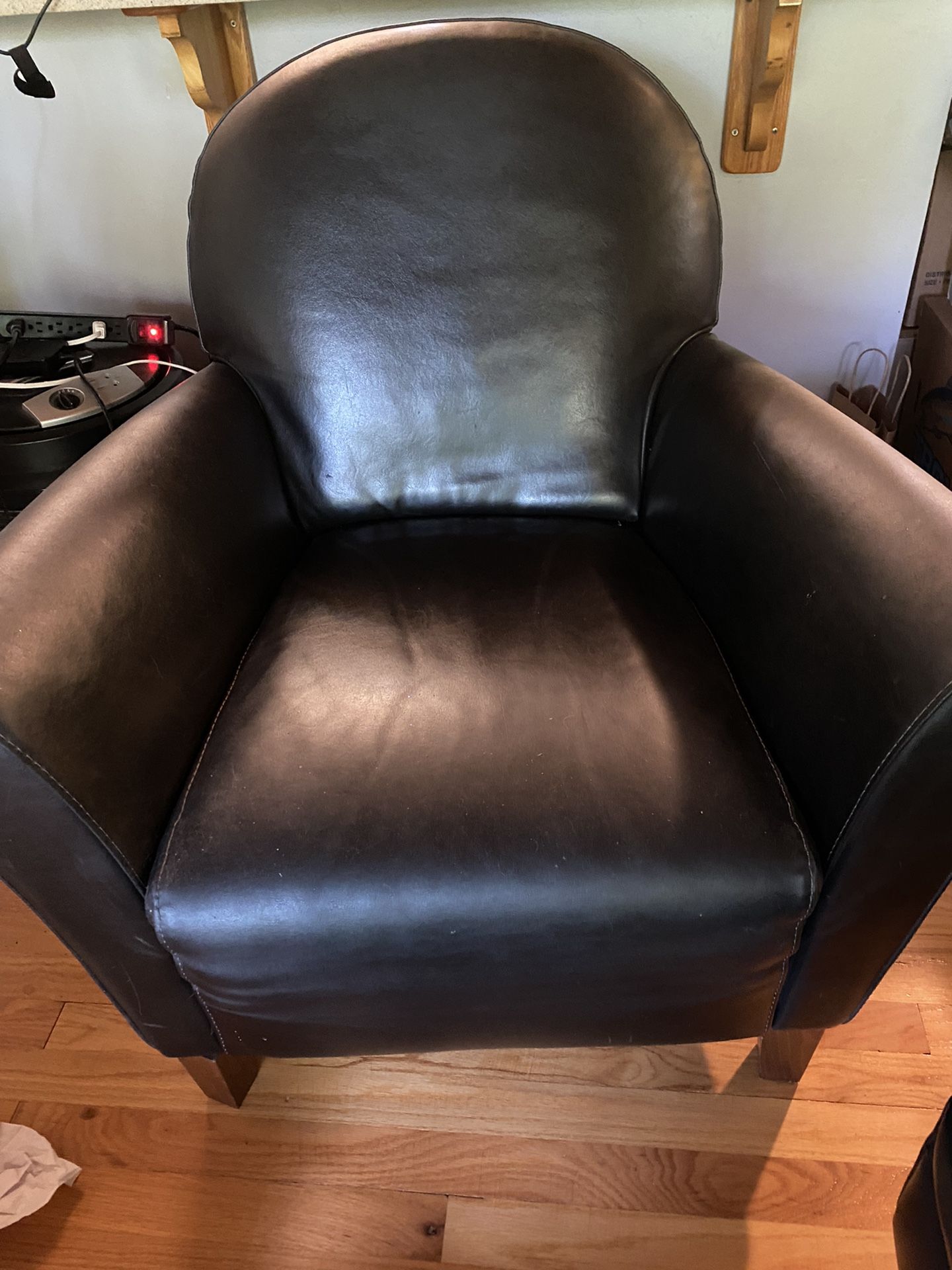 Brown Leather Chair From Pier One