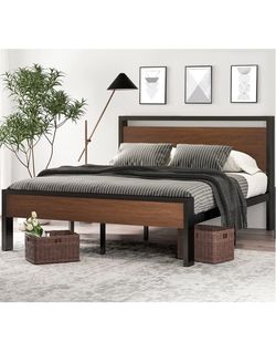 Metal bed frame size queen