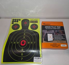 Highwild Airgun Pellet Trap (Few parts missing)  & 12"x18" Splatter Target (9 Count)