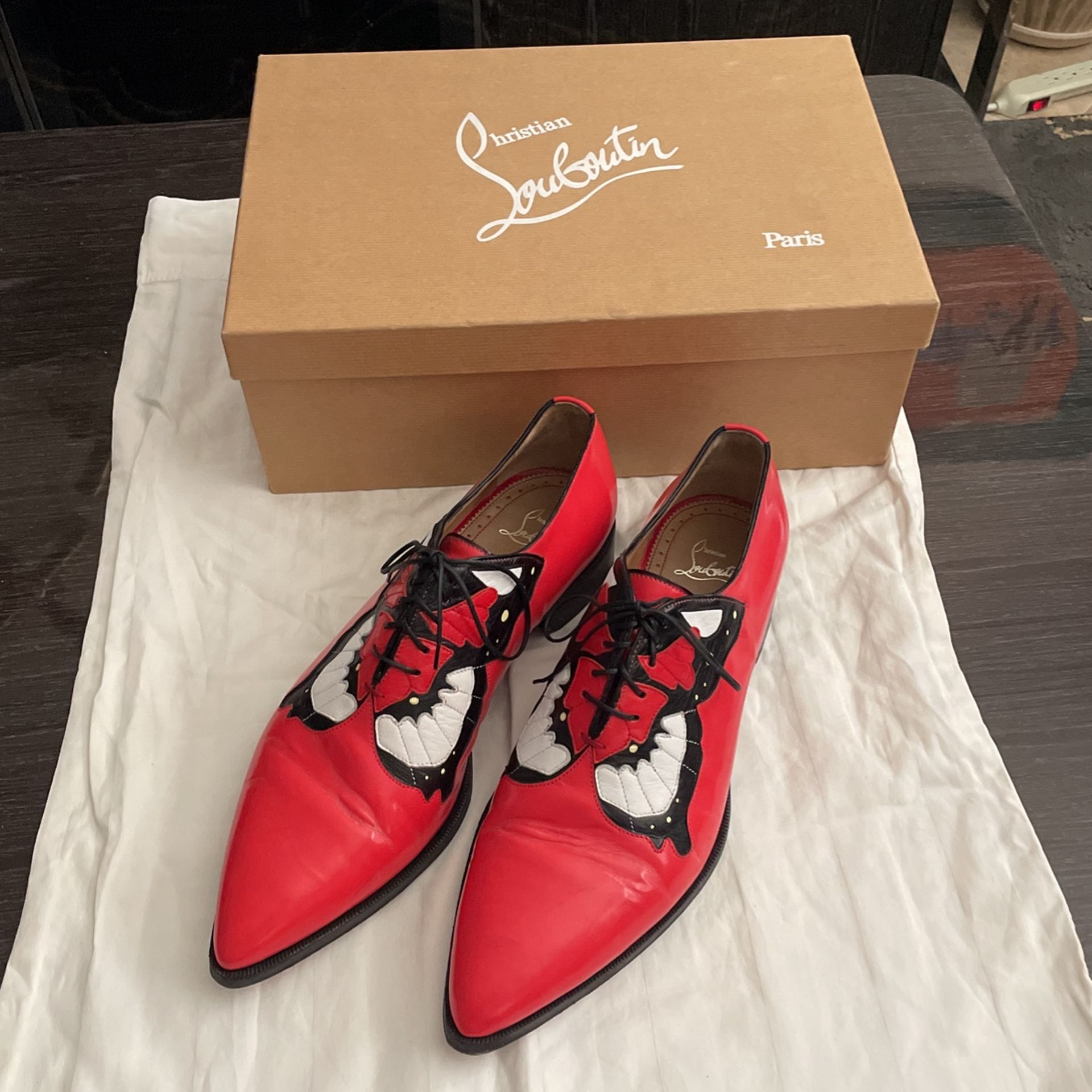 Christian Louboutin Men's Leather Butterfly Shoes