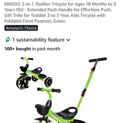 2 In 1 Toddler Tricycle 