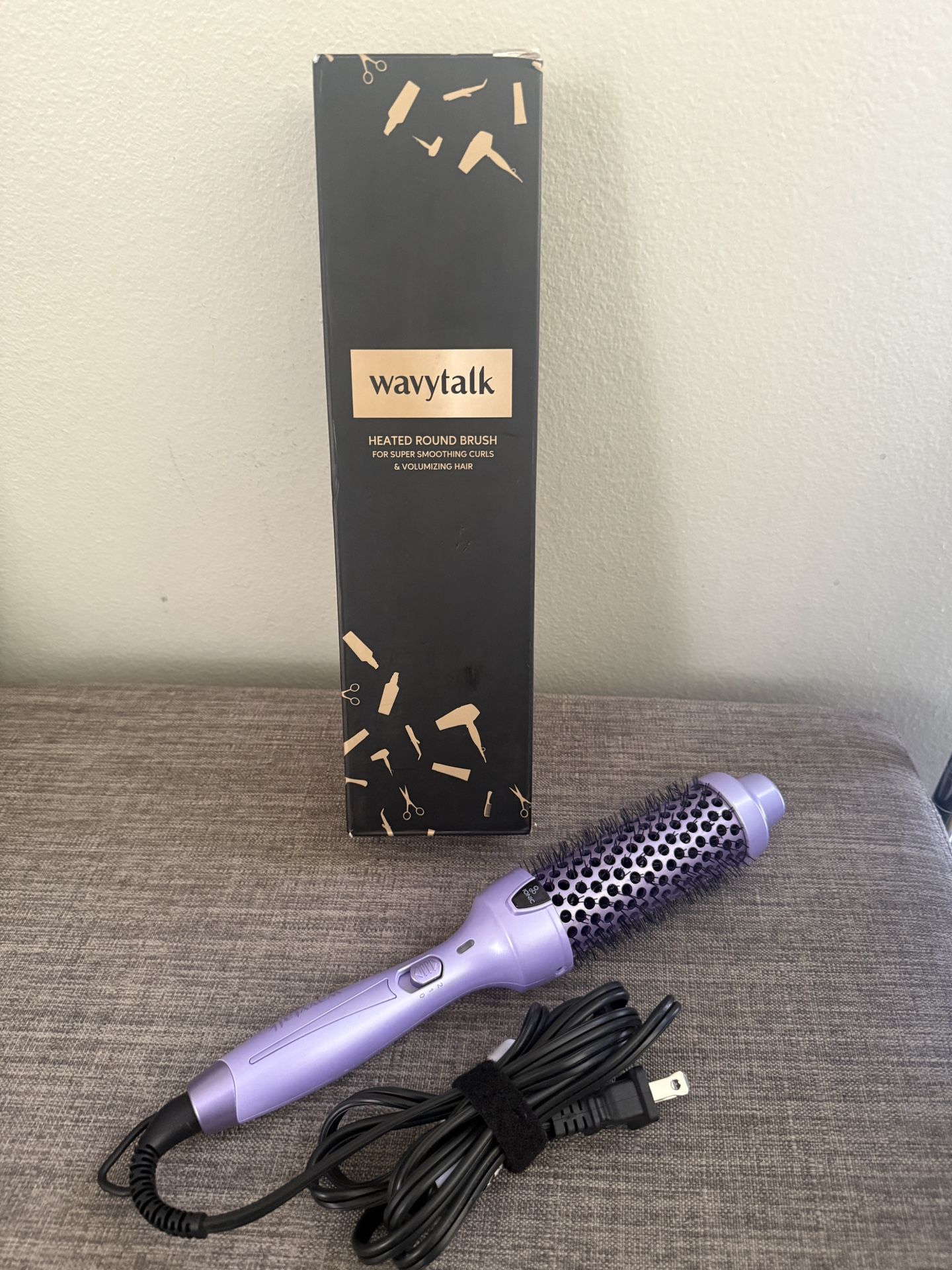 NWOT Purple Wavytalk Heated Round Brush *Open Box* Tested-