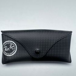 Ray Ban SunGlass Eye Glass Case Gloss Black Snap Closure Replacement