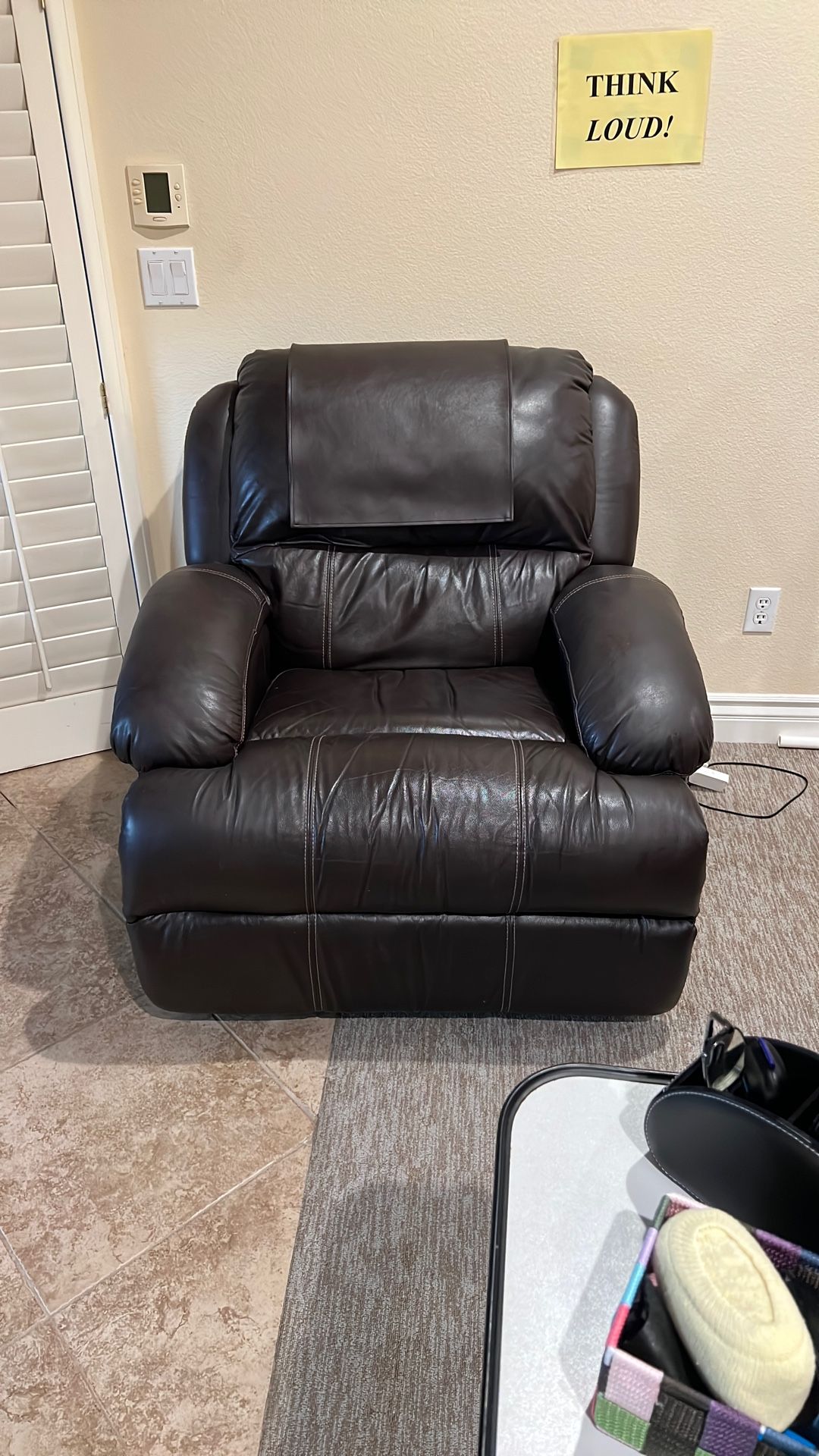 Leather Power Recliner