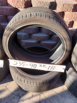 235/40 ZR18 Used Tires – Set of 2
