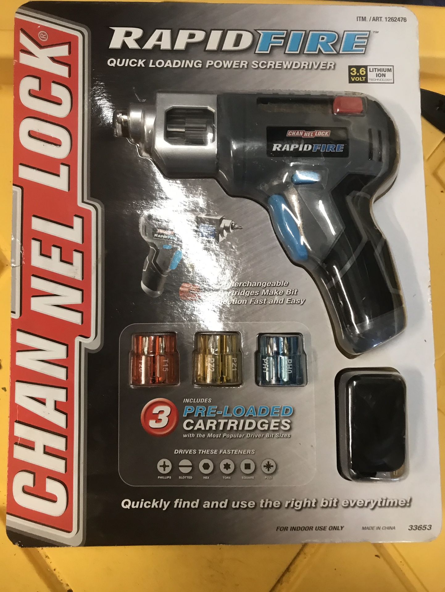 New - Channel Lock RapidFire Power Screwdriver 3.6 Volts