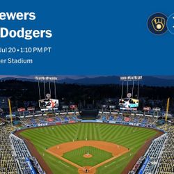 Dodger Tickets Sunday 7/20