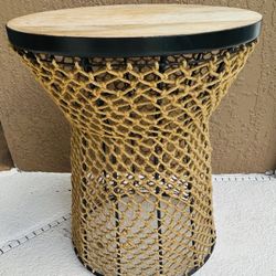 Wooden Top Side Table