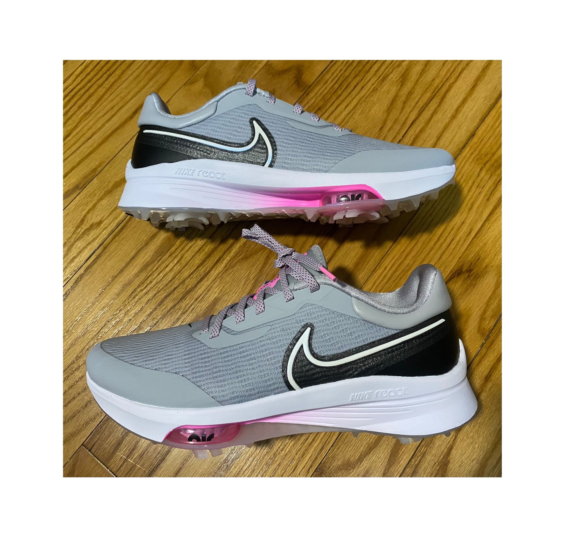 Nike Air Zoom Infinity Tour NEXT% Wolf Grey/Pink Golf Men’s Sz 9 New No Box